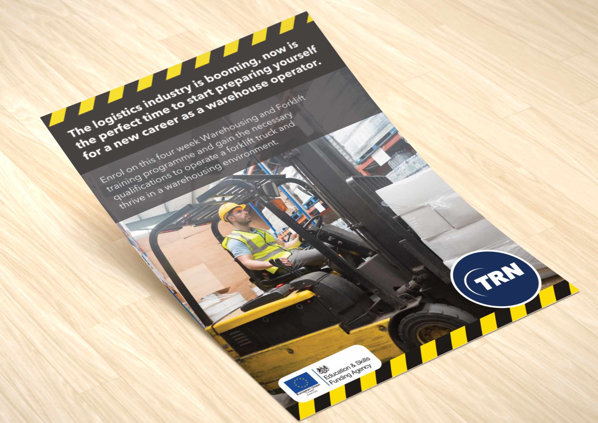 TRN (Train) – Warehousing and Forklift Pre-Employment Training – Flyer